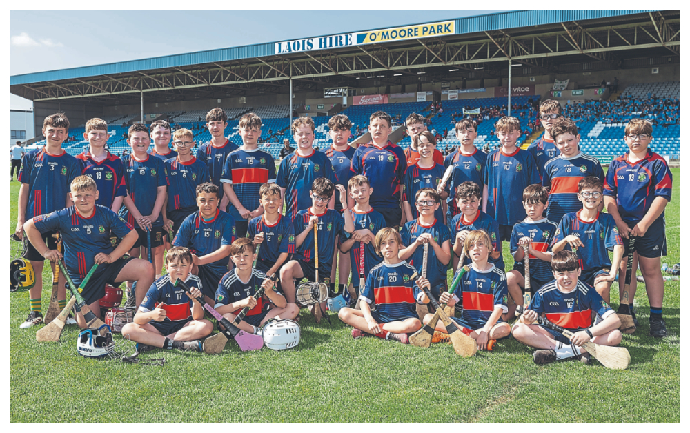Gaelscoil Phortlaoise who played Holy Family NS in the Division 6 Hurling Shield final at the Cumann na mBunscol finals in Laois Hire O’Moore Park. Picture: Alf Harvey.