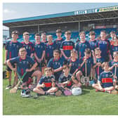 Gaelscoil Phortlaoise who played Holy Family NS in the Division 6 Hurling Shield final at the Cumann na mBunscol finals in Laois Hire O’Moore Park. Picture: Alf Harvey.