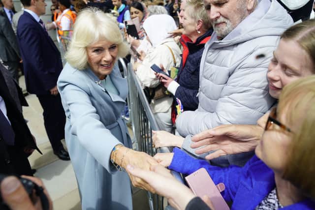 Florence, 15, who has Down’s Syndrome, said afterwards it was “awesome” adding, “I’m friendly and I’m very helpful, and I’m a hugger”, and the King seemed to enjoy the gesture, smiling and patting her on the back.