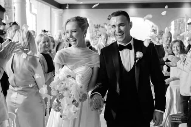 The happy couple tied the knot surrounded by family and friends in stunning Italian surrounds.