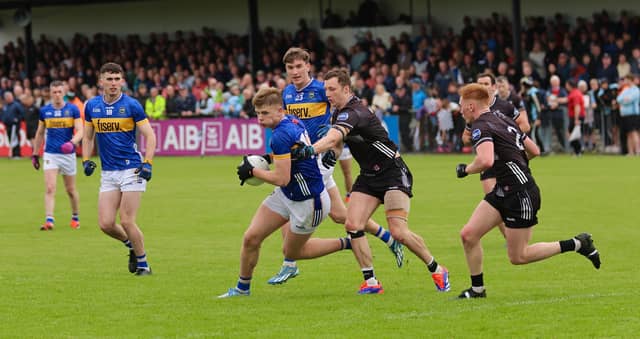 Micheál Freaney was in the thick of the action for Tipperary against Sligo in the Tailteann Cup. Picture: Paul Morris