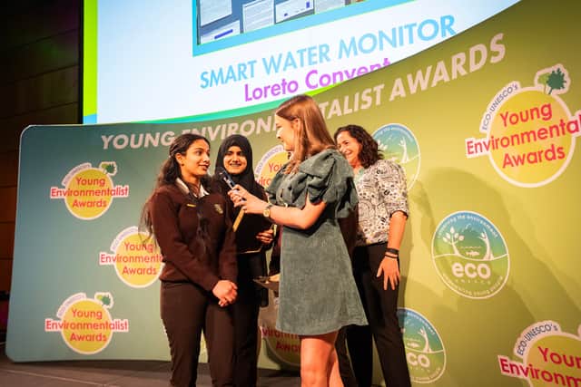 “Smart Water Monitor”, Loreto Convent, Letterkenny, was the winner in the Senior Water category. The group developed a sensor-based system that monitors total trihalomethanes (THMs), turbidity, pH, oxygen levels, chlorine, and temperature. The sensor-based system aims to improve water management by tackling issues like water contamination, leaks, and wasteful consumption.
