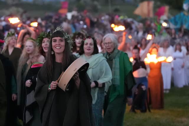 A procession of light and fire was held at the Hill of Uisneach, an ancient ceremonial site steeped in Irish mythology.
