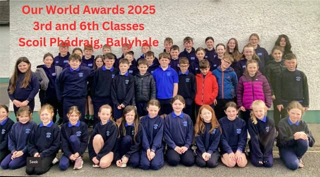 Students from Scoil Naomh Pádraig, Ballyhale