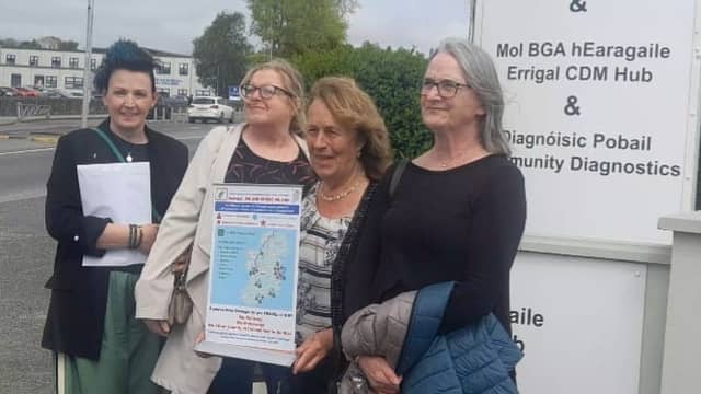 Campaigners Roseena Doherty Toner, Mary Orr, Betty Holmes and Noelle Duddy in Letterkenny