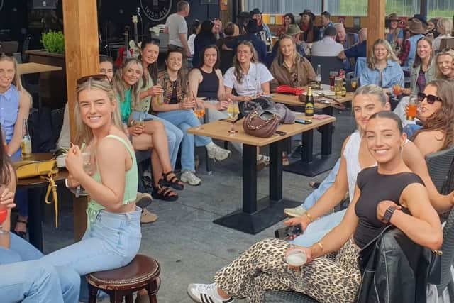 Among those to sample what the Marble City has to offer this weekend, were the Tipperary Camogie team who stopped off in Christy's Bar on Saturday.