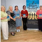 Launch of 'Flight of the ASwallows': Karen Mullan, Pam Lynch, Charlene Parkhill, Hester Long, Kim Heaney, Angela McNutt, Louise Kane & Bethany Moore. (PHOTO: Tom Heaney, nwpresspics).