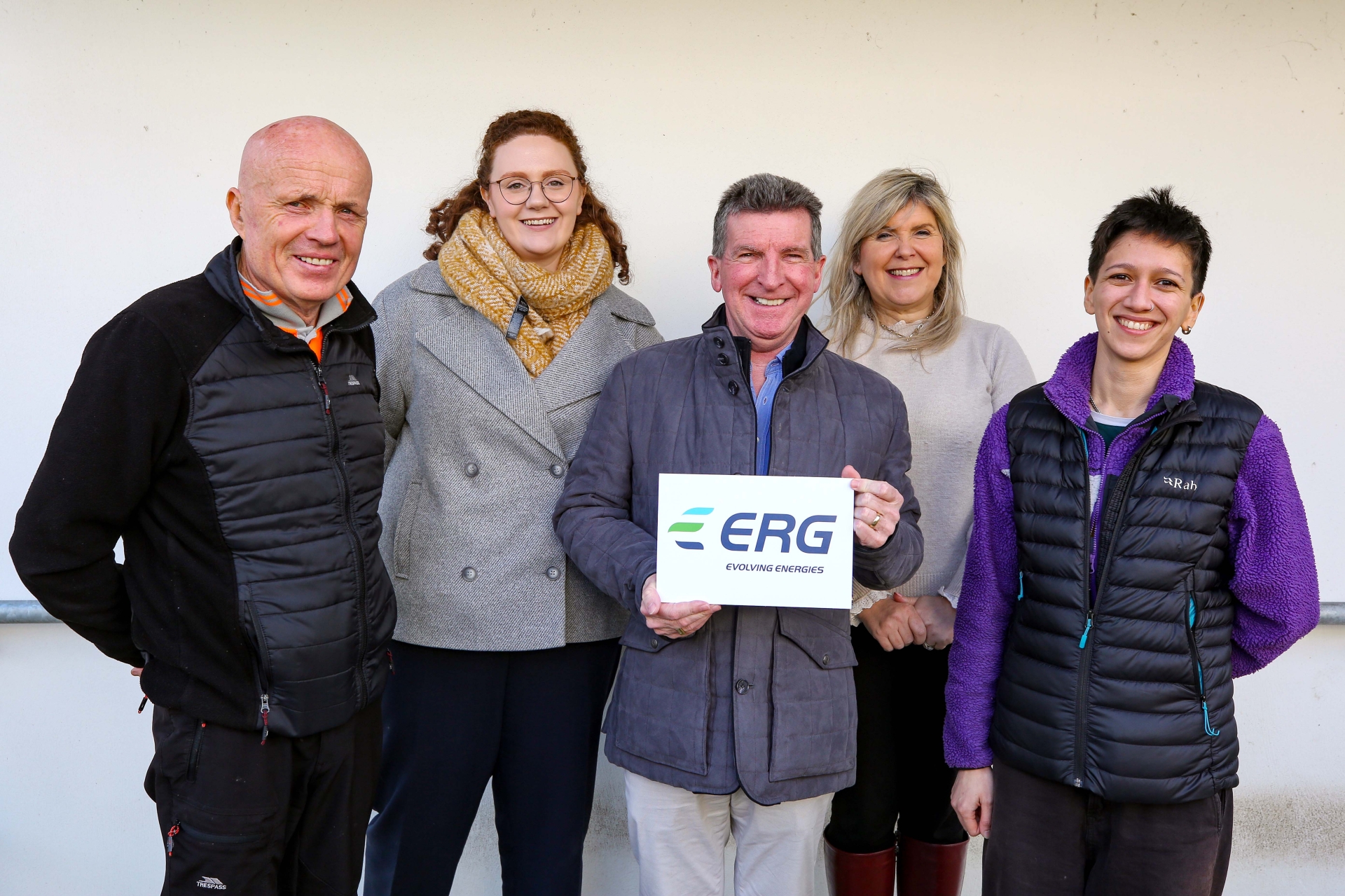 Members of St Canice's support group pictured with representatives from ERG.