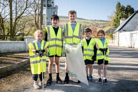 Pupils from Scoil Naomh Íde Ashford were hard at work, doing their bit to keep Limerick clean and tidy as Team Limerick Clean-Up kicked off in schools | PICTURE: Don Moloney