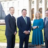 Pictured (L-R): William Walsh, SEAI CEO; Minister O’Brien; June Butler, SBCI CEO; Minister of State Troy; and Norman McDonnell, CEO of Connect Credit Union