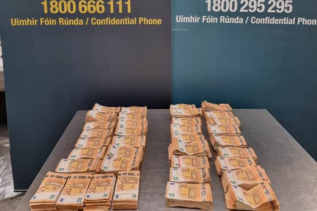 "One male and one female, both aged in their 60s, were arrested by gardaí following the seizure and are currently detained for questioning at a garda station in Dublin under the provisions of Section 50 of the Criminal Justice Act, 2007," said a spokesperson.