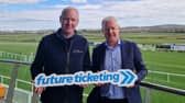 Aidan McGarry (left), General Manager, Naas Racecourse, with Ronan Burns, Head of Sales and Business Development, Future Ticketing, at the partnership announcement on the course