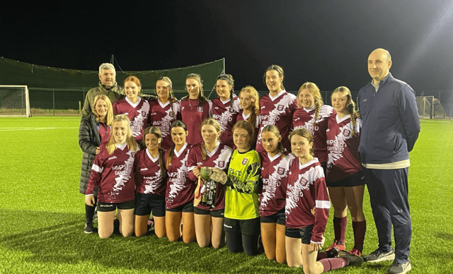 Nurney Villa FC's U18 girls' team
