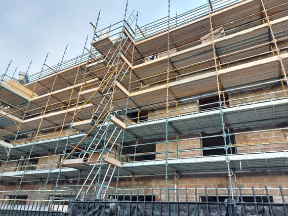 An apartment construction site in Naas