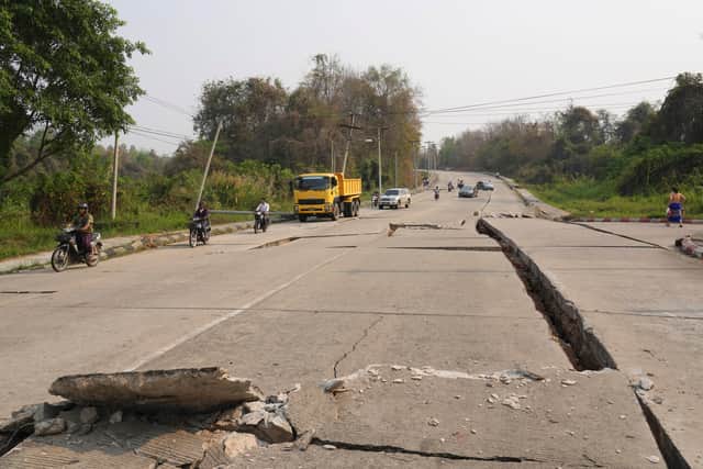 Residents in Yangon rushed out of their homes when the quake struck.