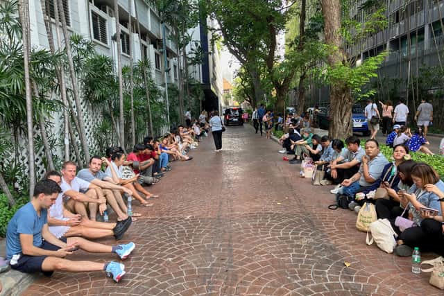 “When I saw the building, oh my God, that’s when … it hit me,” he said. “There was people crying in the streets and, you know, the panic was horrendous really.”