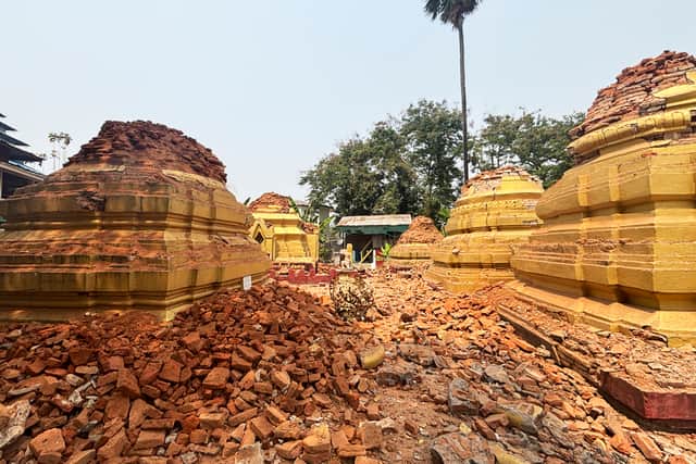 The epicentre of the earthquake was 30 miles east of the city of Monywa in Myanmar.