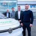 Brendan Crowley, ePower; Danny White, KSNPM; Ivan O’Connor ePower; Steven Stocks, Nutgrove Centre Manager; pictured at Nutgrove Shopping Centre Dublin