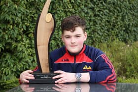 Winner of the 2025 Senior Enterprise Award for Louth is Riley Finegan (Squeak Shield) of Scoil Úi Mhuirí, Dunleer (All photos - Jenny Callanan Photography)