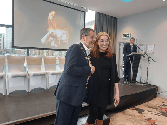 Limerick Person of the Year Olivia Humphreys pictured with Mayor of Limerick John Moran