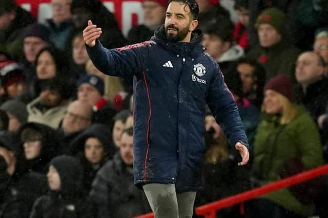 “It was cold and wet, maybe,” Amorim said of Garnacho’s decision to head down the tunnel. “The thinking was we’d play more in the 5-3-1.