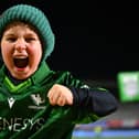 Connacht supporter Scott Maeliff (8) from Tullamore, Co Offaly, before the URC match between Connacht and Cardiff Rugby at Dexcom Stadium in Galway. Photo: Shauna Clinton/Sportsfile