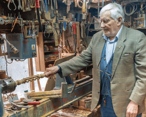 Johnny Sheehan at work in his Fethard workshop