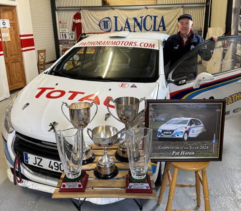 Pat Horan with some of the trophies he won during the year.