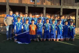 The Grennan College team who won the FAI Schools John Murphy Cup in Cahir Park