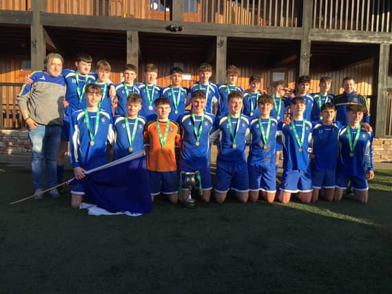 The Grennan College team who won the FAI Schools John Murphy Cup in Cahir Park