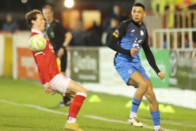 Jad Hakiki should have double the lead in the 29th minute and moments later Will Fitzgerald was also off target.