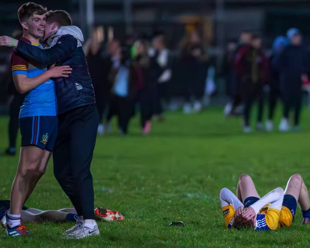 Agony and ecstasy a the final whistle. Pic by Sideline Photography.