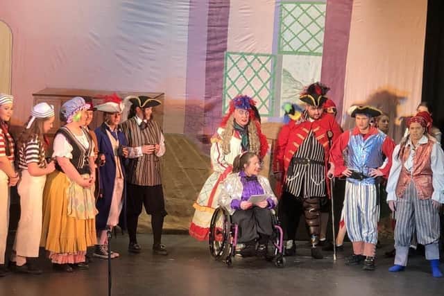 I attended on the Friday night and it immediately brought me back to my days in the Panto and my participation in a previous production, and the inspiration given then by the late Paddy and Danny Ryan. So I eagerly awaited what this production would bring and what fun the “Dame” would bring to the stage. As I waited I could see the orchestra getting ready.