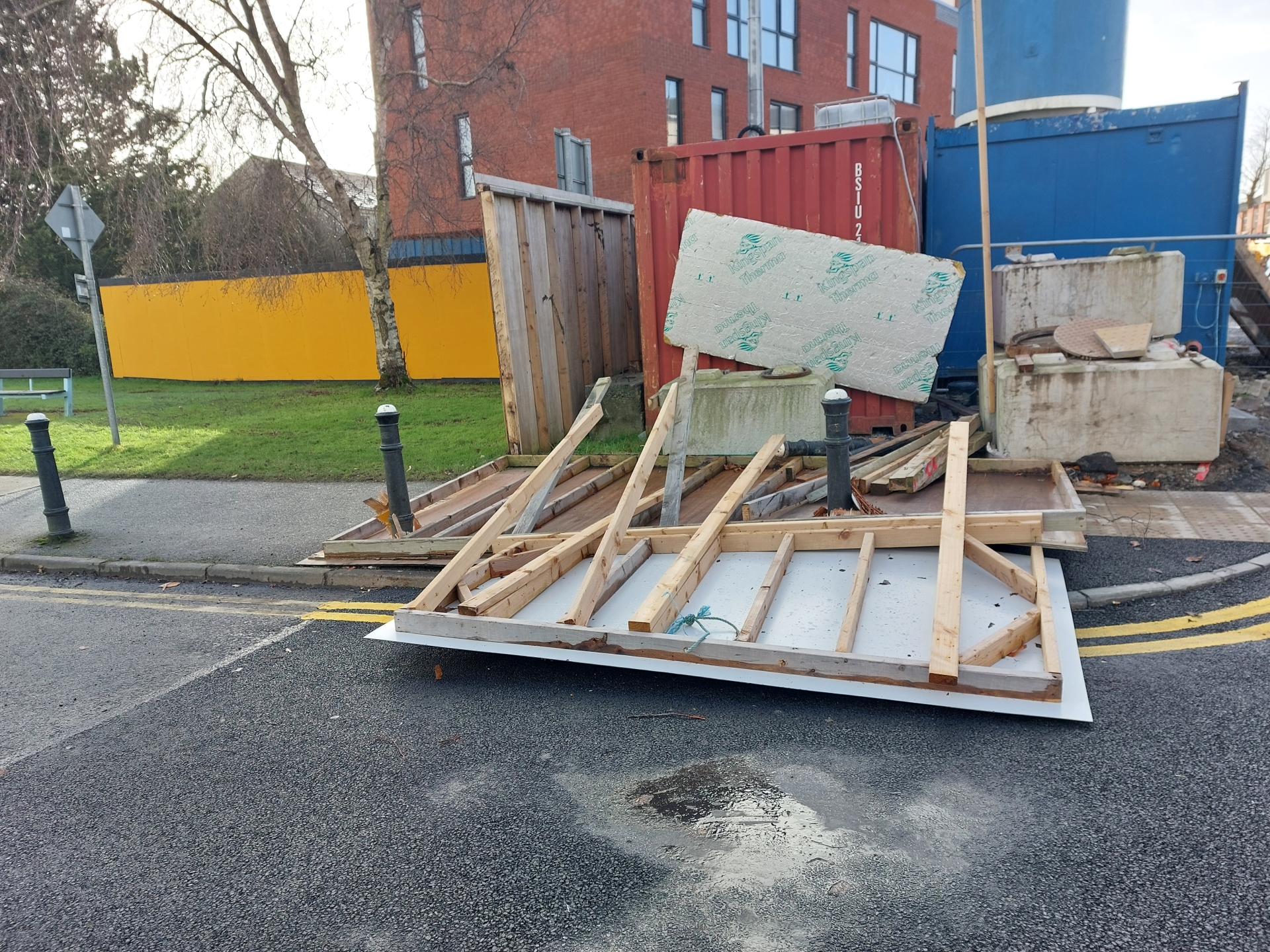 Storm Éowyn damage at Newbridge Road, Naas