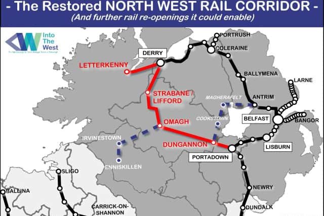 “We’re very grateful to Clr Meehan for meeting us earlier this month and for his enthusiasm for bringing rail back to Letterkenny,” Chair of Into The West, Steve Bradley, commented.