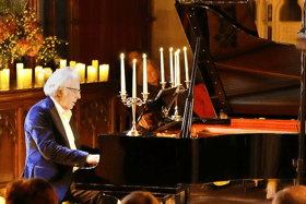 Frank McNamara performing at another of his candlelight concerts in Celbridge, Kildare