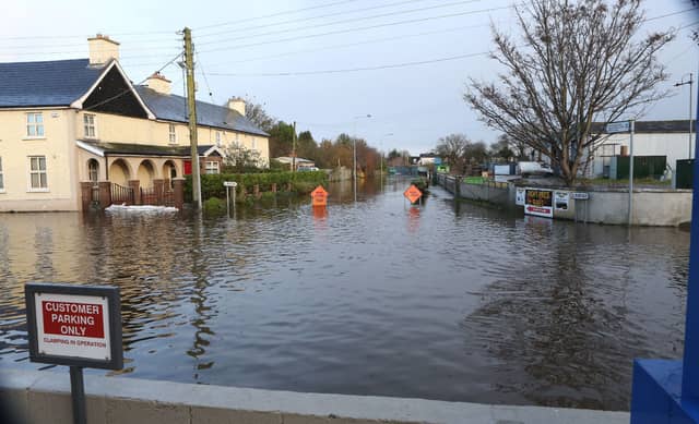 Floods on Patrick Street in Portarlington. Photo: Michael Scully