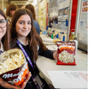 Berta Heras Badia and Natalia Tarazon from St Anne’s Secondary School Tipperary with their project ‘The science behind popcorn popping: Determining ideal conditions of temperature, pressure, time, and