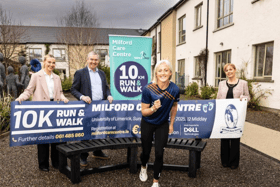 Sarah Lavin helping to launch the Milford Care Centre 10km run/walk