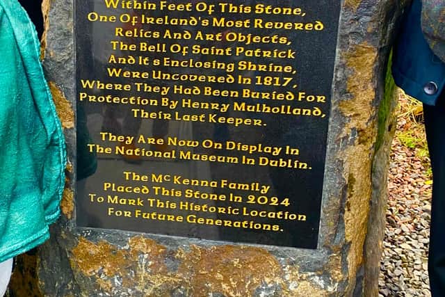 The McKenna family then stepped forward to do their part and erect a stone on the family farm, which is now occupied by Jarlath McKenna and his family.