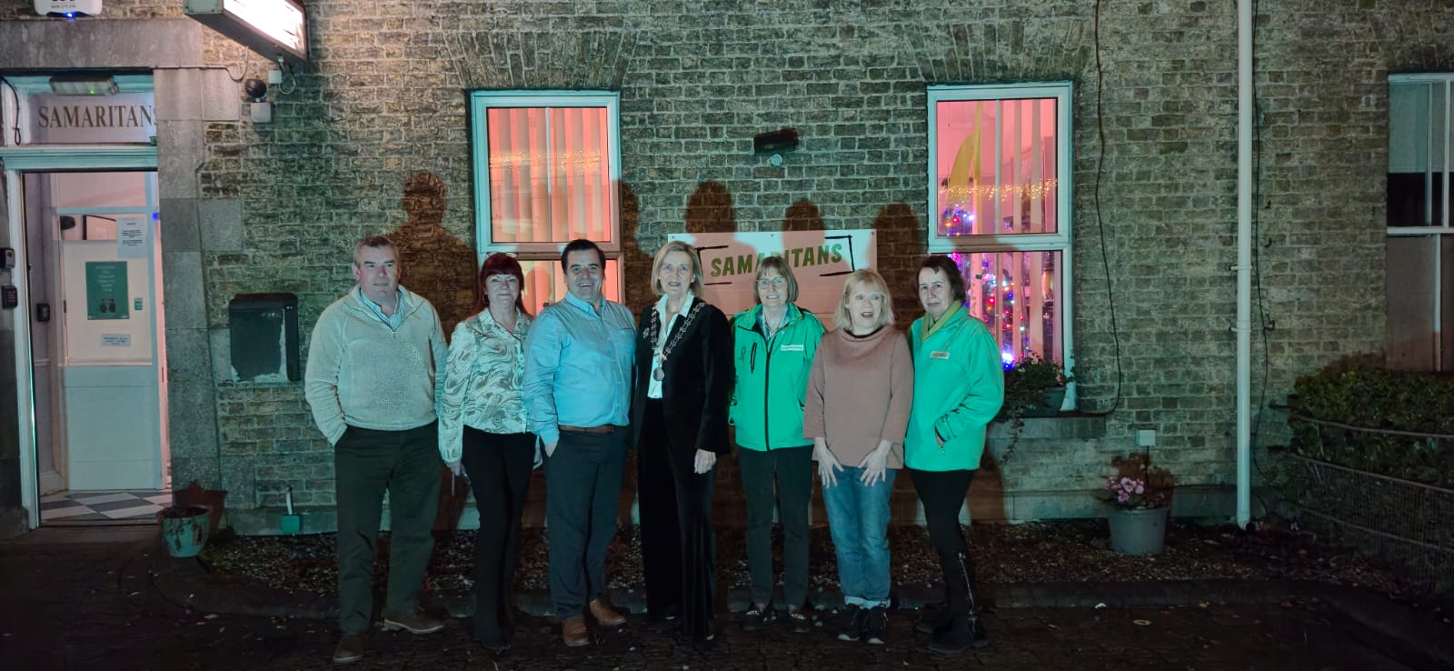 Samaritans and councillors at the Newbridge base