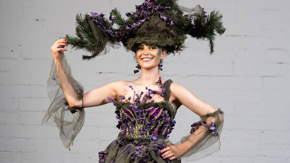 Eabha McGinley of Pobalscoil Chloich Cheannfhaola,  who will be world finalists at the Junk Kouture in March