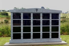Pictured: file photo of a columbarium wall