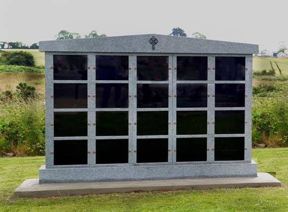 Pictured: file photo of a columbarium wall