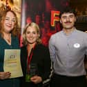Aisling Byrne, director of Turnaround, was presented with the award for Best Irish Short Film. (Photo: Lorcan Doherty)