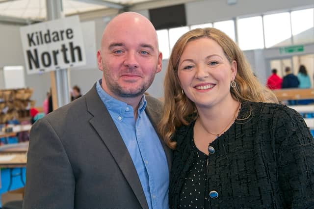 New TD Aidan Farrelly with his wife Aisling