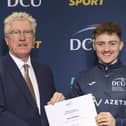 Finn Valley AC’s Seán McGinley from Glenswilly, who takes part in the 1500m, 3000m steeple chase and cross-country is studying PE with Biology