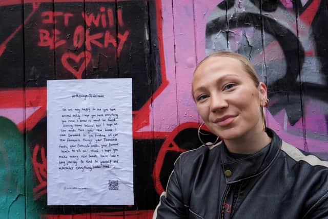 The charity is now rolling out the messages to public spaces to spread the solidarity more widely.