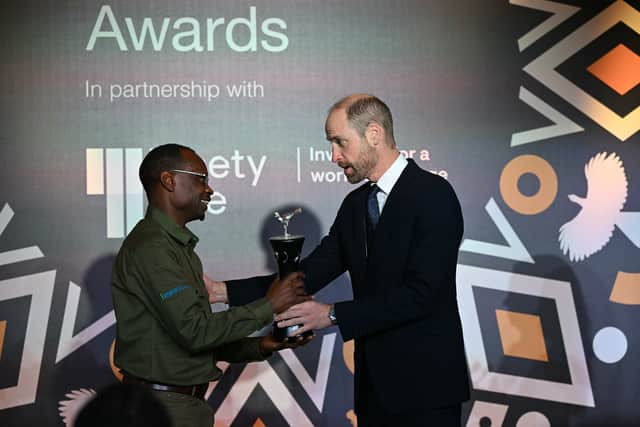 William gave the keynote speech to guests, who included actor Idris Elba, in his role as royal patron of the Tusk Trust wildlife charity and called for global support for those working to stop future generations becoming “disconnected from nature”.