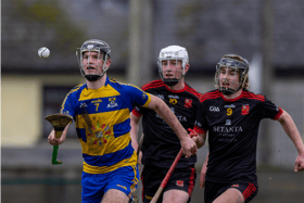 Dylan Fogarty breaks out of defence when Cashel Community School beat Ardscoil Rís, Limerick in the TUS Dr Harty Cup semi-final in Kilmallock. Picture: Vincent Flynn